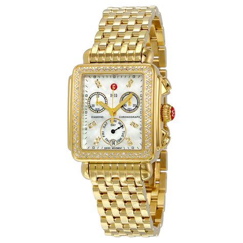 michele watch replica deco|michele gold watch with diamonds.